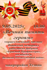 В ДЕНЬ ПОБЕДЫ СОСТОЯТСЯ ТОРЖЕСТВЕННЫЕ МИТИНГИ В МИКРОРАЙОНАХ ГОРОДА
