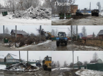 Продолжаются работы по уборке контейнерных площадок от растительных отходов.
