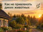 Как предотвратить появление диких животных вблизи населённых пунктов.